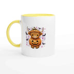 Autumn Highland Cow Ceramic Mug – 18 Unique Designs.
