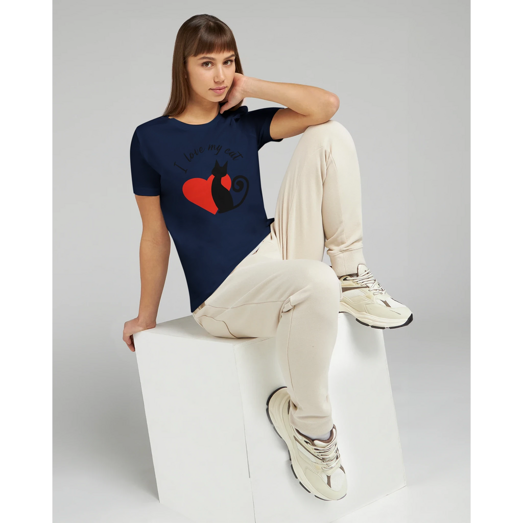 I Love My Cat Relaxed Fit Women's T-Shirt – Premium Cotton Tee