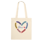Premium Cotton Tote Bag – 'She is Heart' Affirmation Design