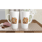 Cozy Autumn Woodland Ceramic Latte Mug – 17oz Seasonal Drinkware