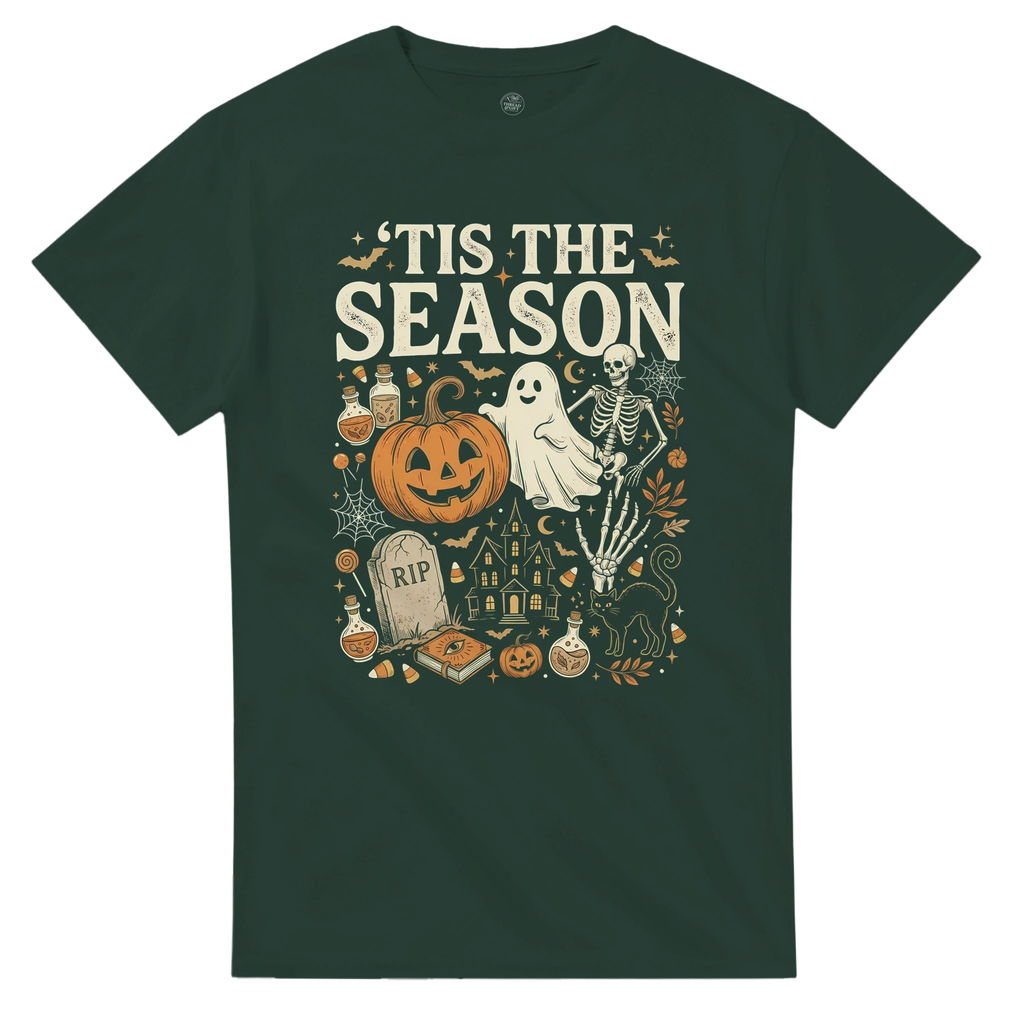 'Tis the Season Halloween Unisex T-Shirt – Premium Heavyweight Cotton Tee