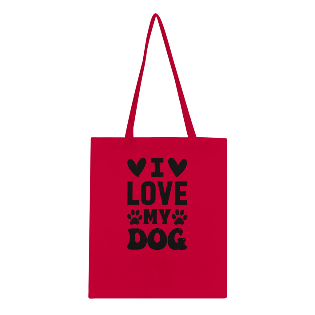 I Love My Dog Cotton Tote Bag – Eco-Friendly Everyday Carry