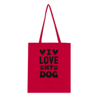 I Love My Dog Cotton Tote Bag – Eco-Friendly Everyday Carry