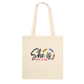 She Is Affirmations Premium Cotton Tote Bag – Empowering Everyday Carry
