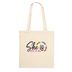 She Is Affirmations Premium Cotton Tote Bag – Empowering Everyday Carry