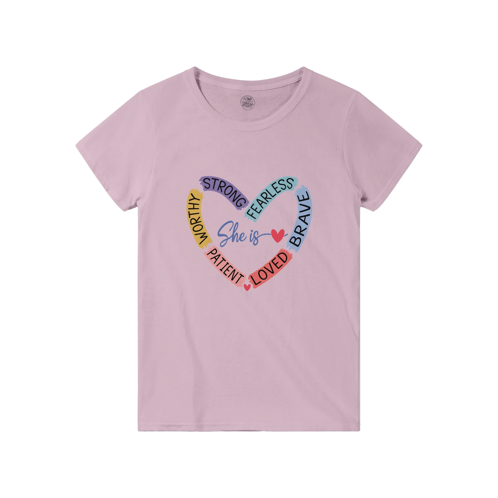 She is Heart Affirmation T-Shirt – Premium Graphic Tee