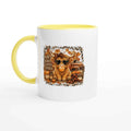 Autumn Highland Cow Ceramic Mug – 18 Unique Designs.