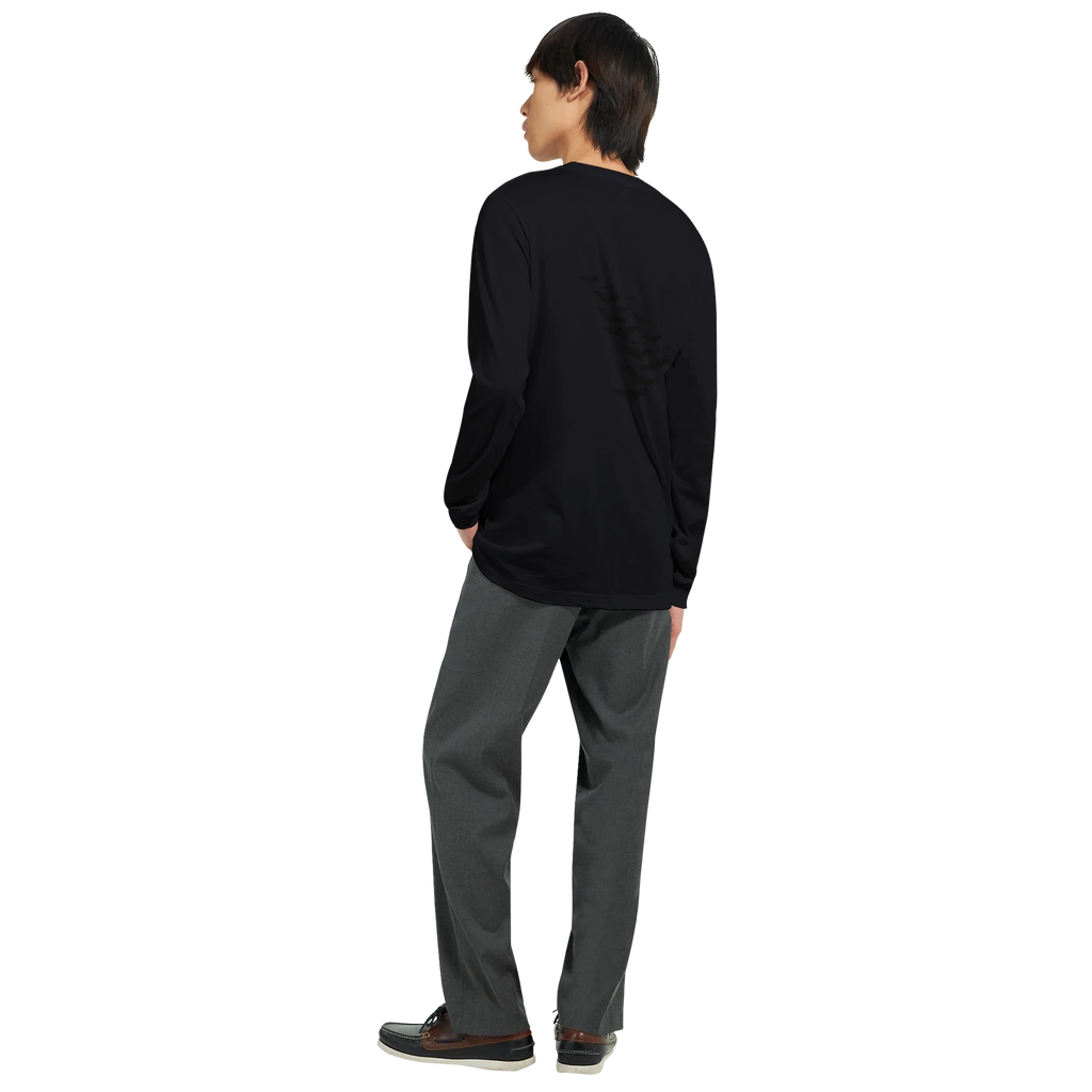 Bat Long Sleeve Halloween T-Shirt – Premium Combed Cotton Crew Neck