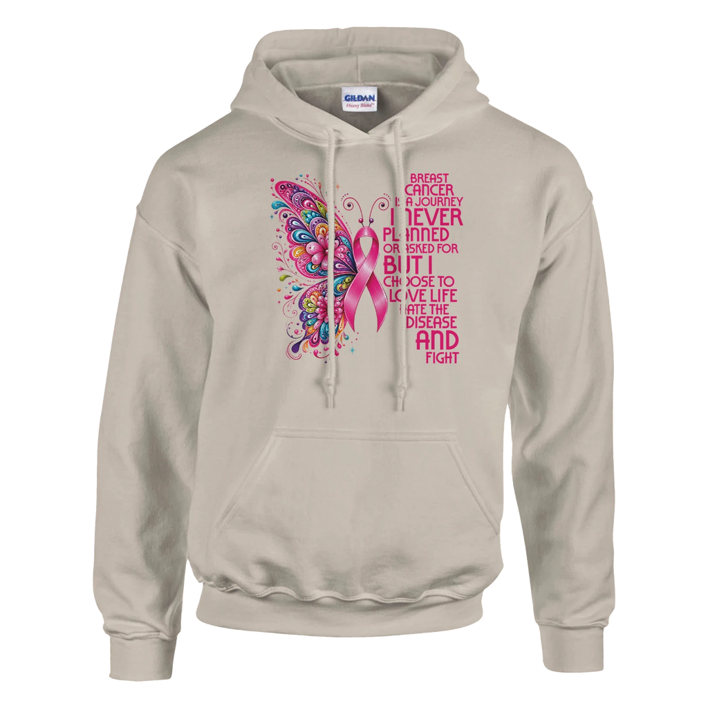 Butterfly Breast Cancer Awareness Hoodie – Charity Support Apparel