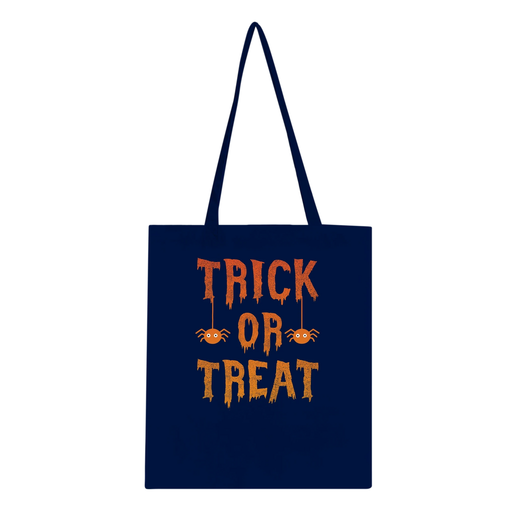 Trick or Treat Cotton Tote Bag – Eco-Friendly Halloween Accessory