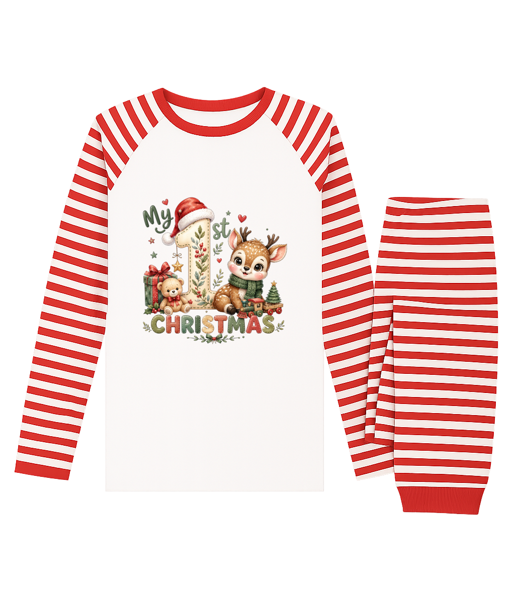 Reindeer & Teddy – My 1st Christmas Baby Pyjama Set