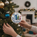 Ceramic Ornament 4 My First Christmas Blue