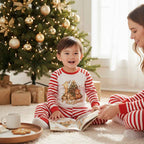 Christmas Tree & Teddy – 1st Christmas Baby Pyjama Set