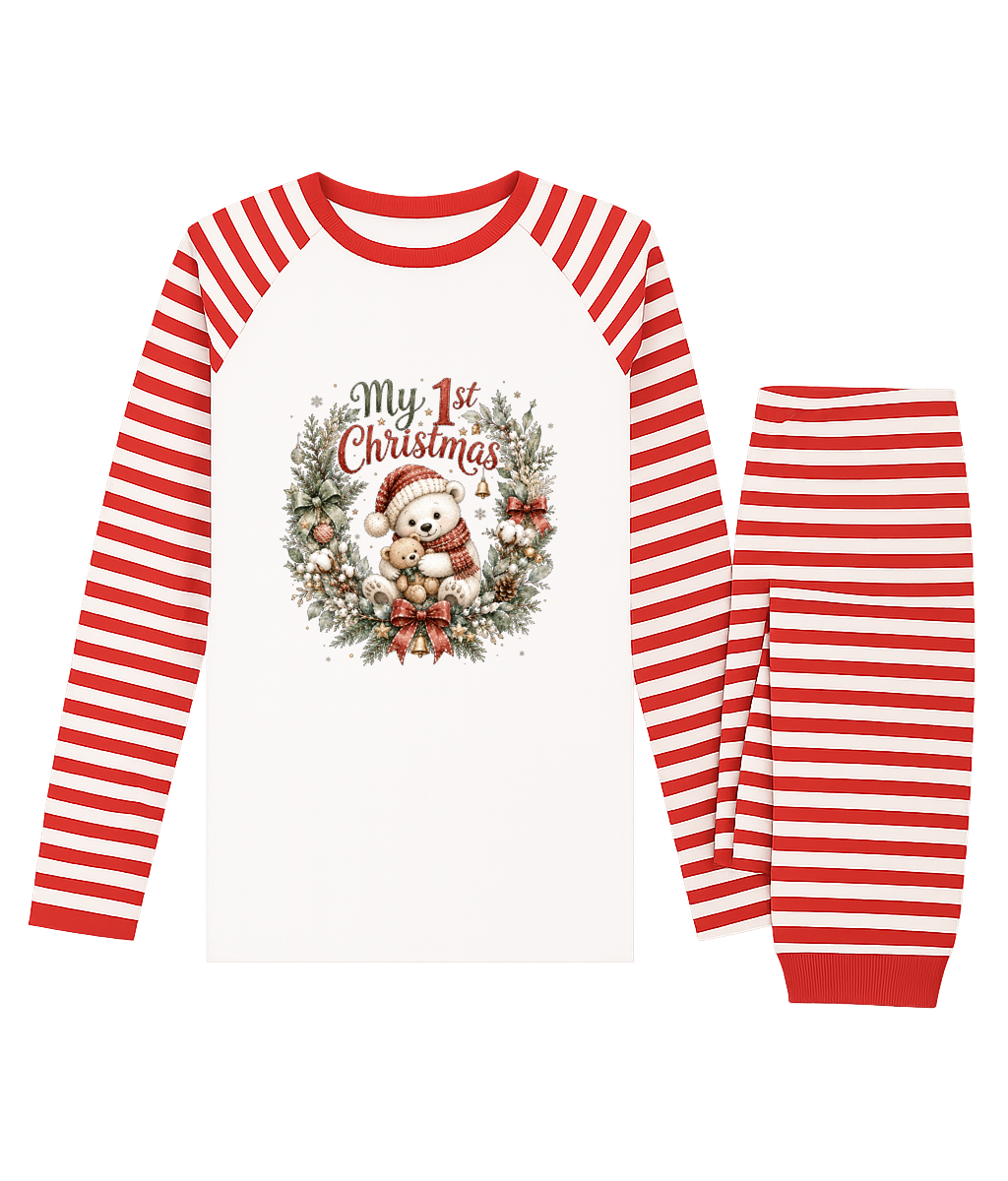 Bear Wreath – My 1st Christmas Baby Pyjama Set