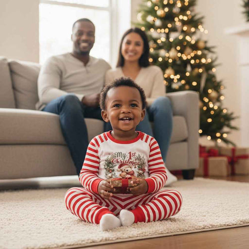 Bear Wreath – My 1st Christmas Baby Pyjama Set