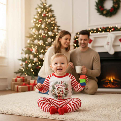 Bear Wreath – My 1st Christmas Baby Pyjama Set