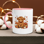 Autumn Highland Cow Ceramic Mug – 18 Unique Designs.