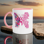 Breast Cancer Awareness Butterfly Ceramic Mug - 11oz Charity Design